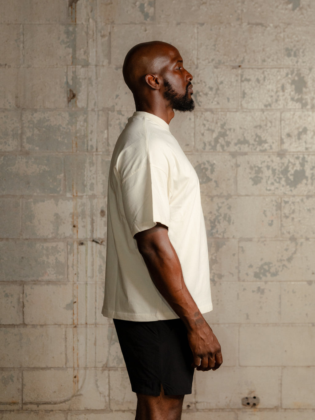 BROTHERHOOD BOXY TEE IN CREAM