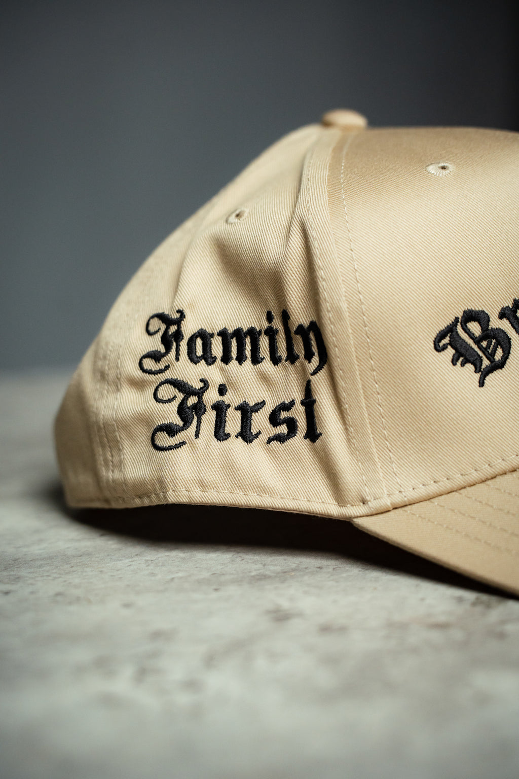 FAMILY FIRST BEIGE SNAPBACK