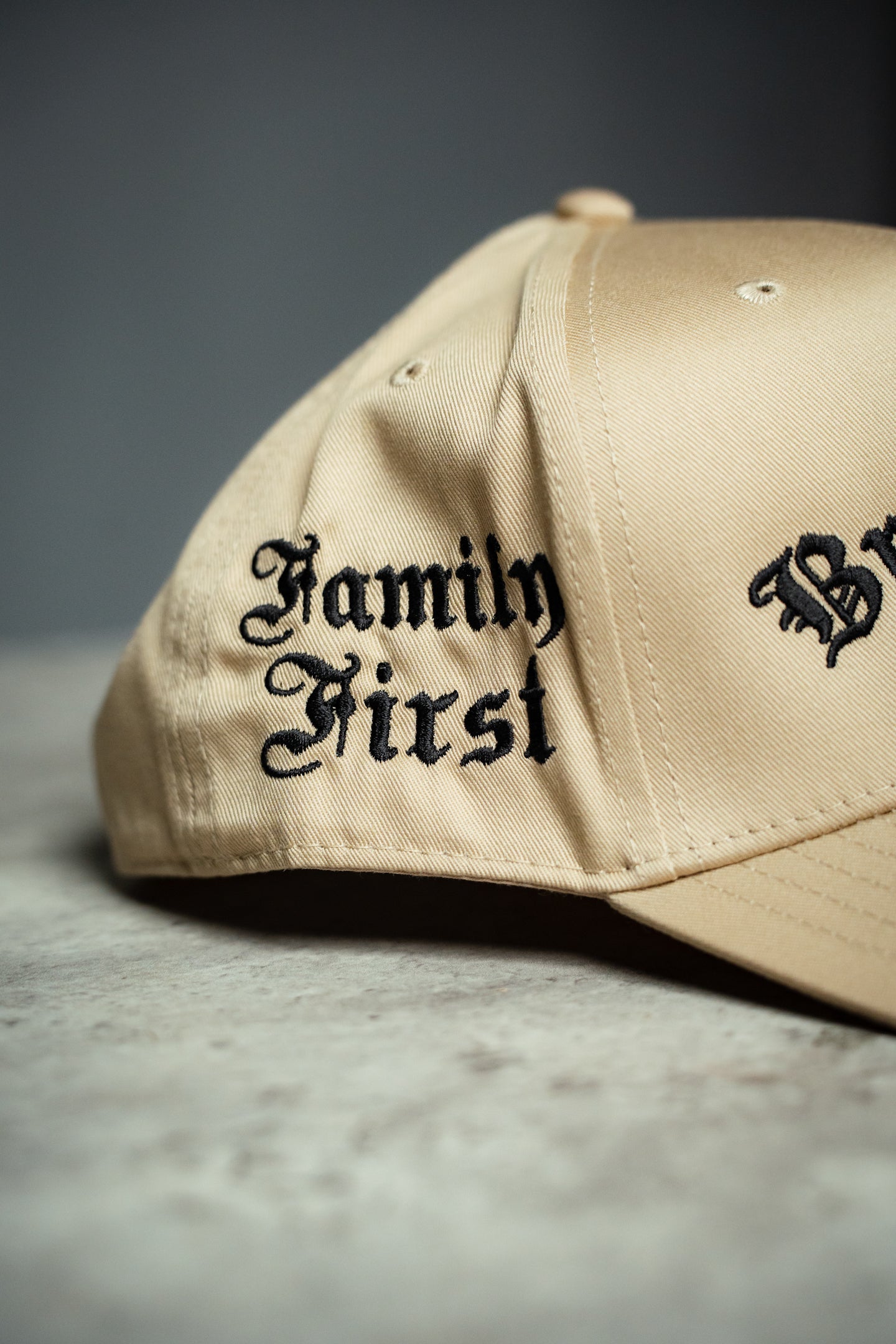FAMILY FIRST BEIGE SNAPBACK