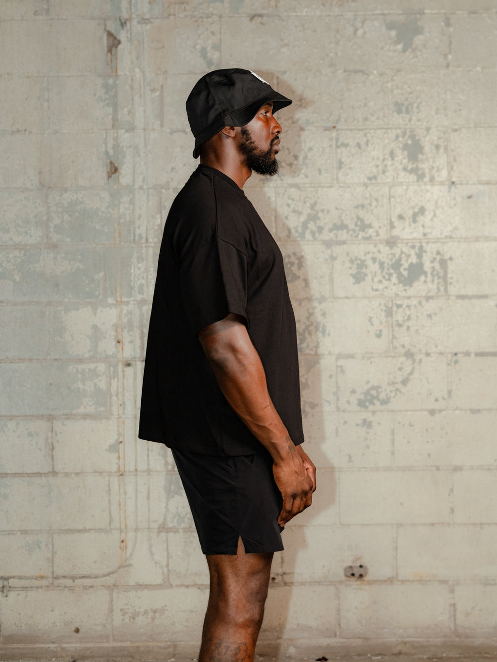 BROTHERHOOD BOXY TEE IN BLACK