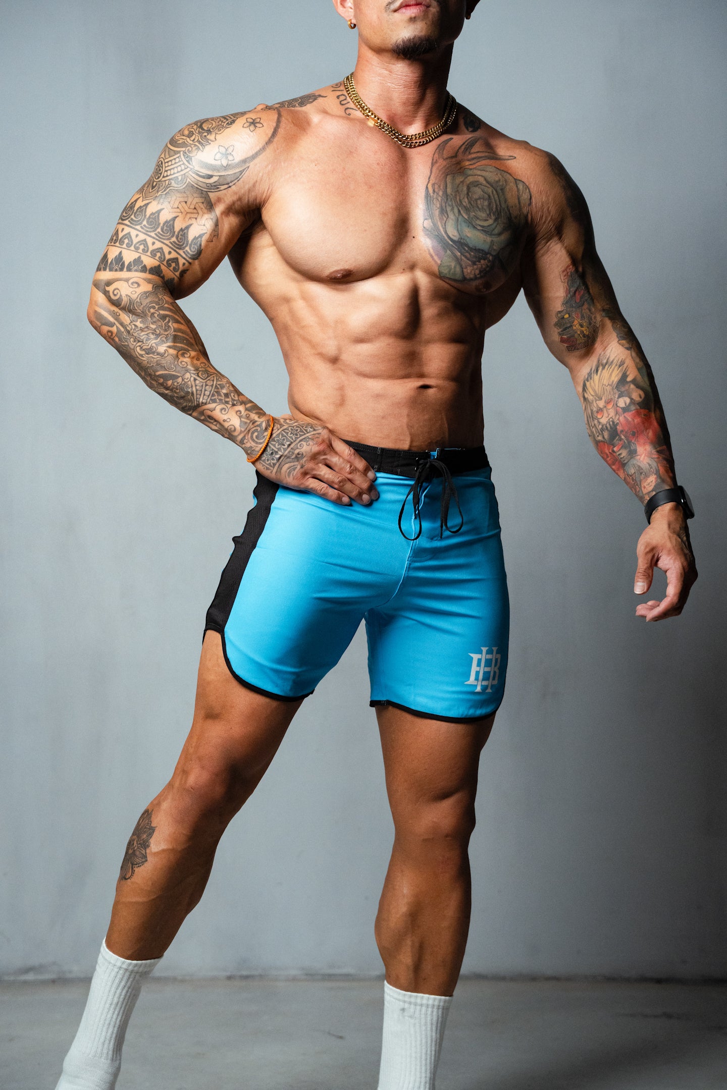 BH SOLID TIFFANY BLUE SHORTS