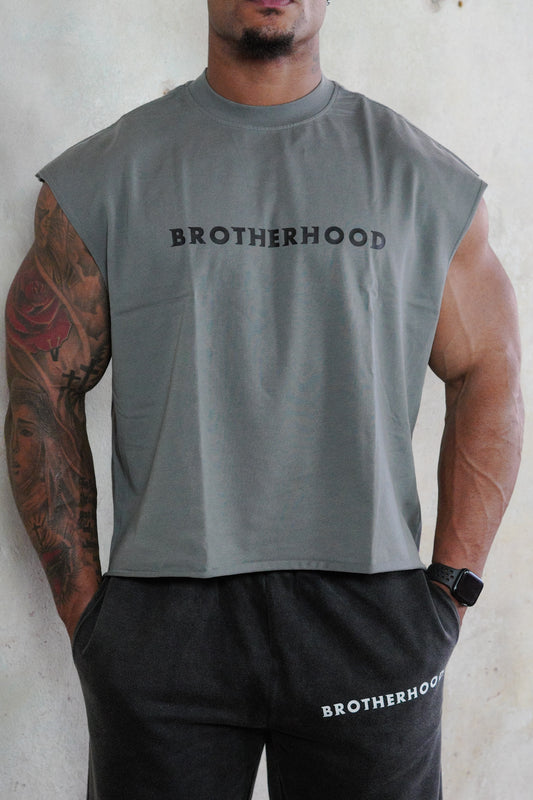 BOX RAW EDGE TANK IN RUST GREY