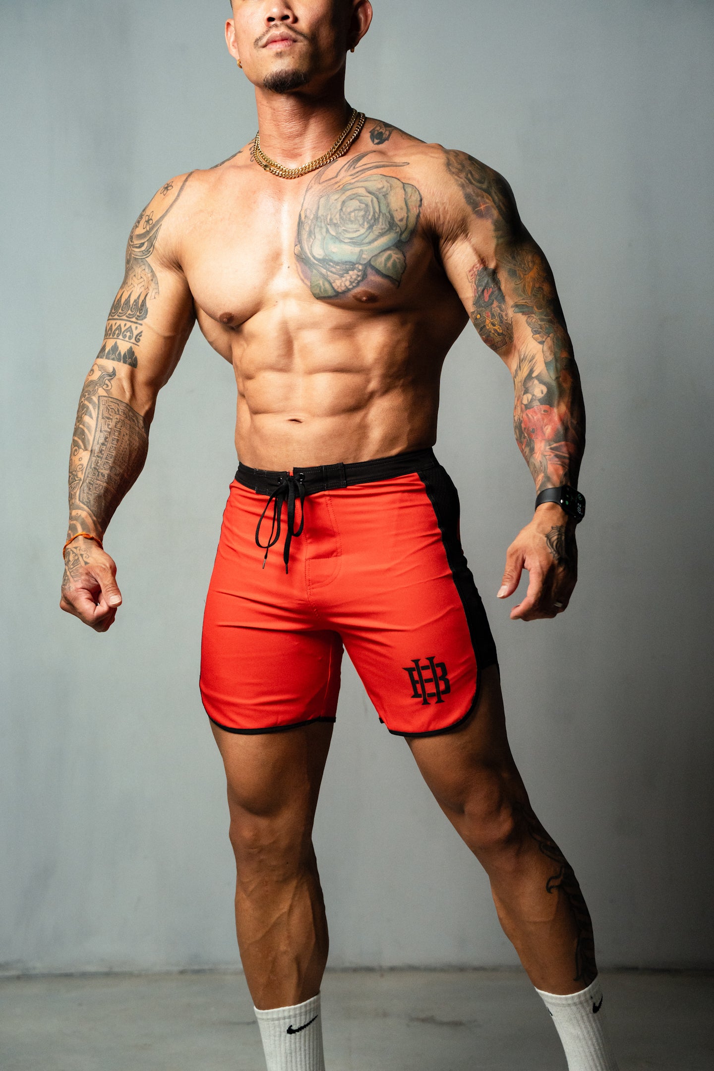 BH SOLID RED SHORTS