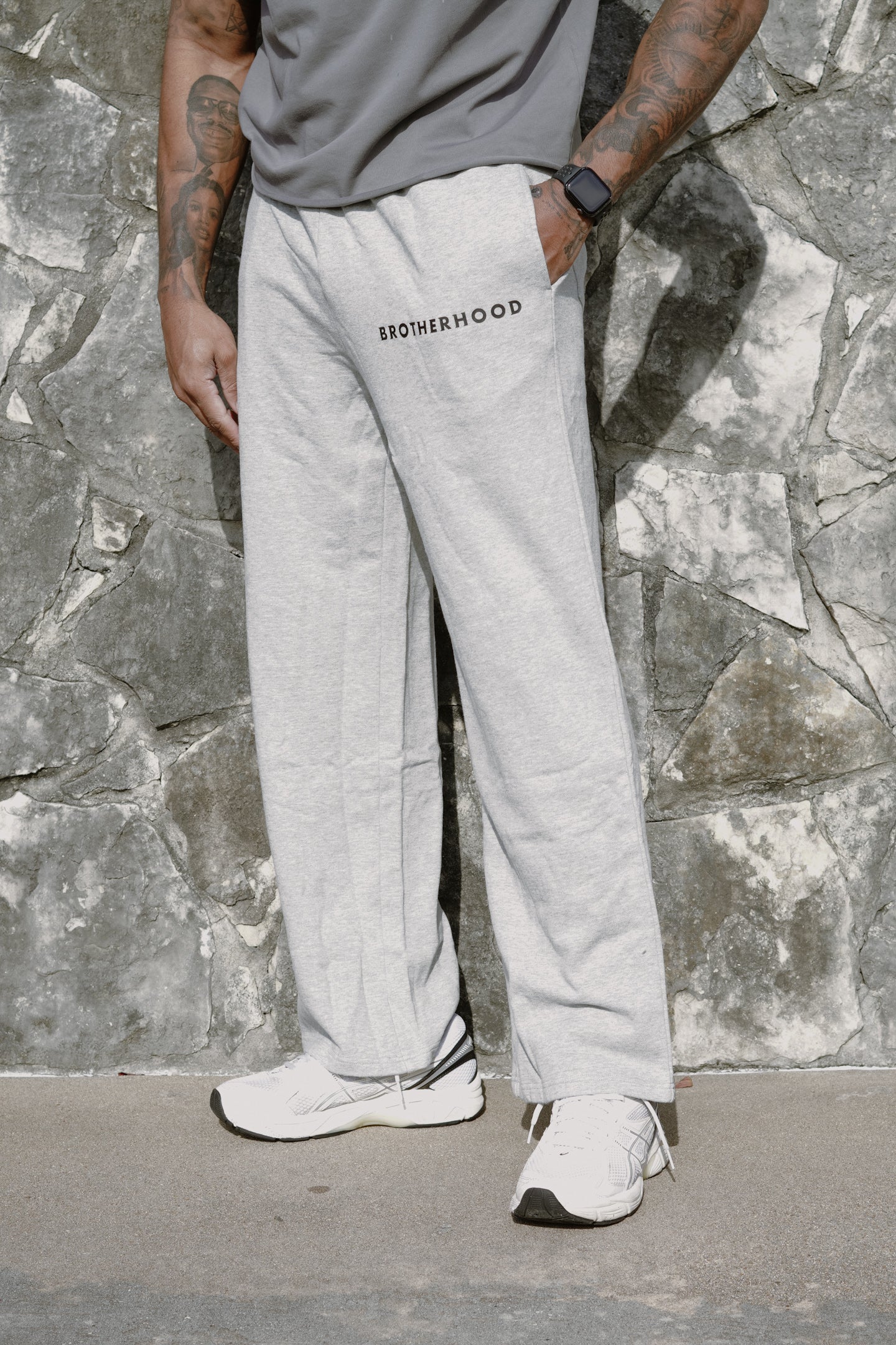 HEAVY WIDE RELAX SWEATPANTS IN GREY