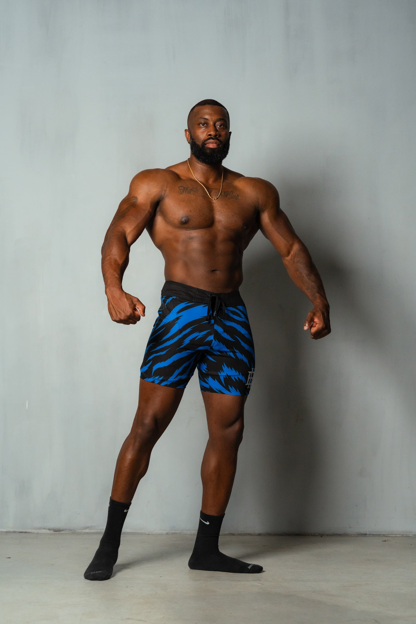 TIGER BOARDSHORTS IN BLUE