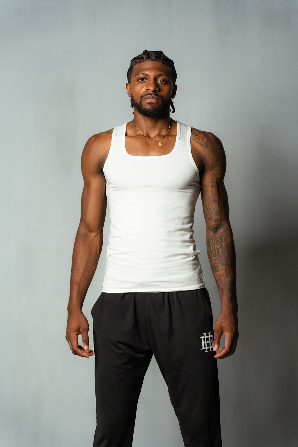 BH MUSCLE TANK IN WHITE