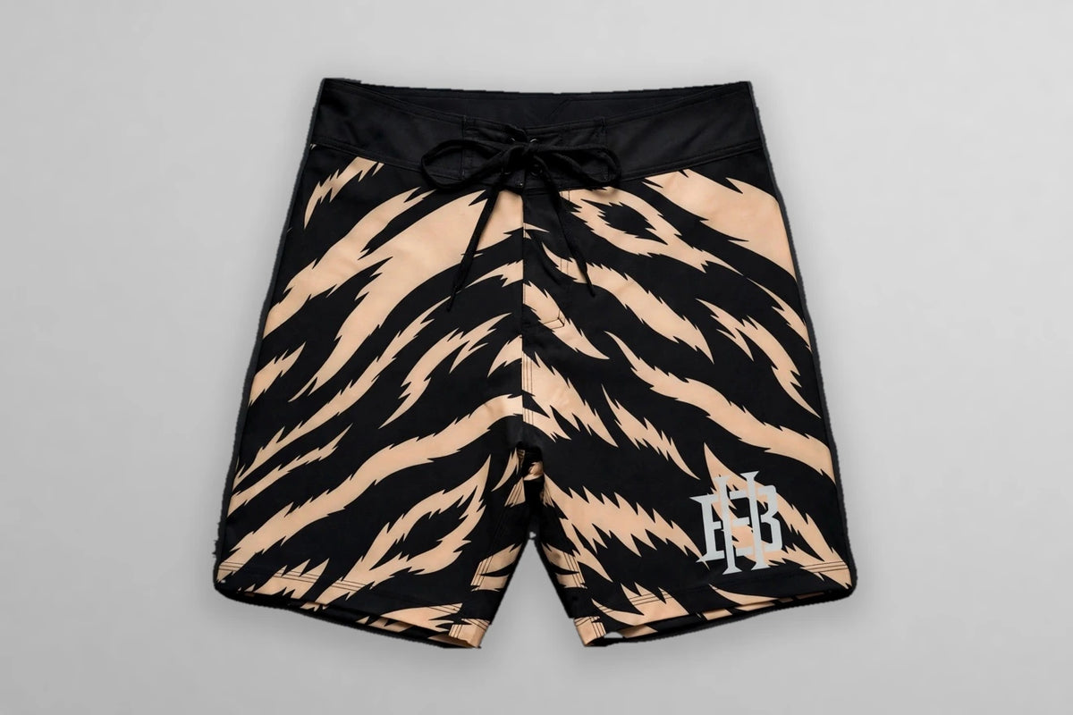 TIGER BOARDSHORTS IN TAN
